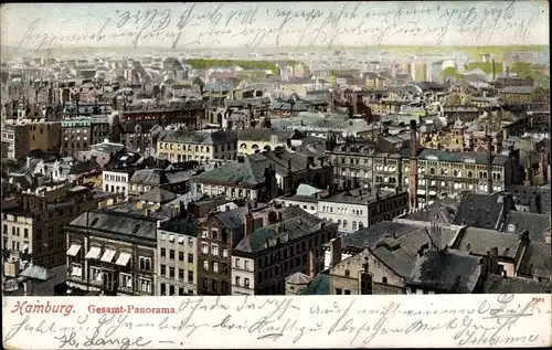 Ak Hamburg Mitte Altstadt, Panorama