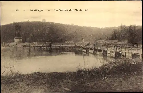 Ak Jalhay Wallonien Lüttich, La Gileppe, Les Vannes du cote du Lac