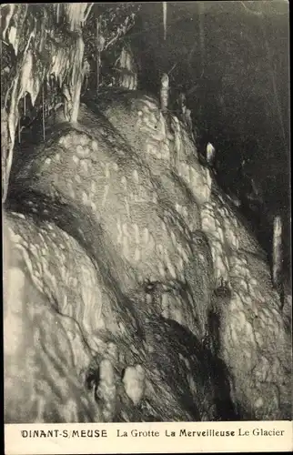 Ak Dinant Wallonien Namur, la grotte La Merveilleuse, Le Glacier