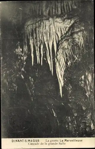 Ak Dinant Wallonien Namur, La grotte La Merveilleuse, Cascade de la grande Salle