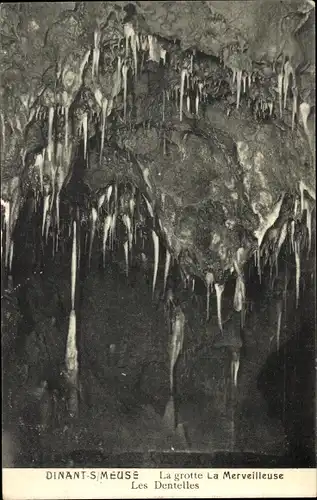 Ak Dinant Wallonien Namur, La grotte La Merveilleuse, Les Dentelles