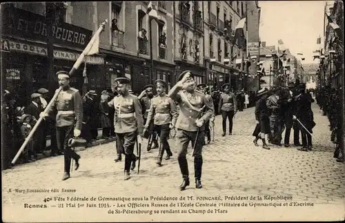 Ak Rennes Ille et Vilaine, Fete Federale de Gymnastique sous la Presidence, Parade