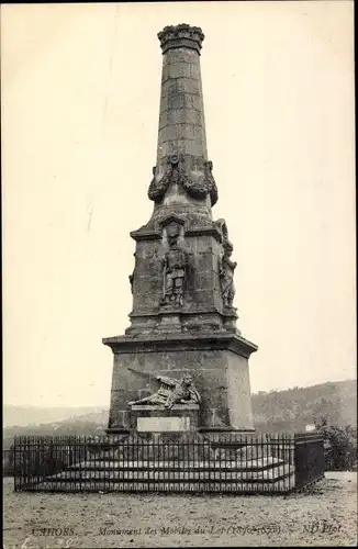 Ak Cahors Lot, Monument des Mobiles du Lot (1870-1871)