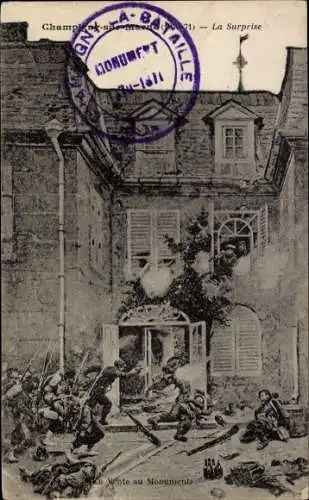 Ak Champigny sur Marne Val de Marne, 1870-1871, La Surprise