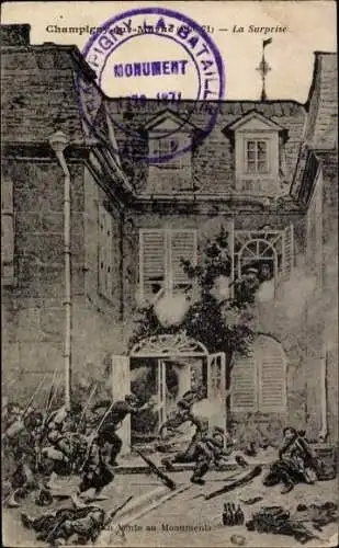 Ak Champigny sur Marne Val de Marne, 1870-1871, La Surprise