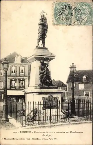 Ak Briouze Orne, Monument eleve a la memoire des Combattants de 1870-1871