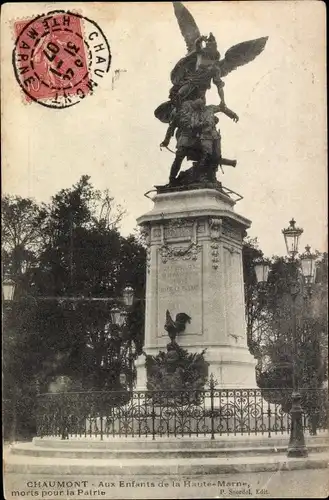 Ak Chaumont Haute-Marne, Aux Enfants de la Haute-Marne, morts pour la Patrie