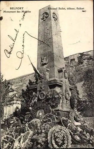 Ak Belfort Beffert Beffort Territoire de Belfort, Monument des Mobiles