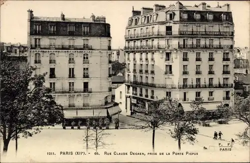 Ak Paris XII, Rue Claude Decaen, Prise de la Porte Picpus