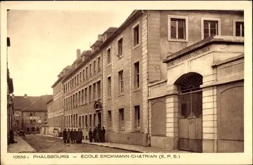 Ak Phalsbourg Pfalzburg Lothringen Moselle, Ecole Erckmann-Chatrian (E.P.S.)