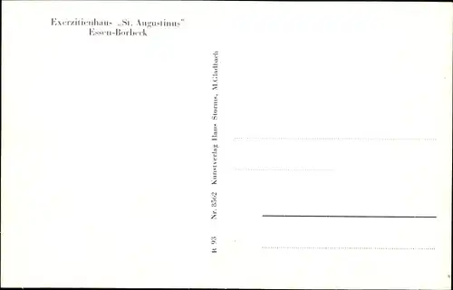 Ak Borbeck Essen Nordrhein Westfalen, Exerzitienhaus St. Augustinus, Park