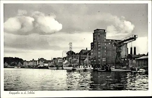 Ak Kappeln an der Schlei, Hafenpartie