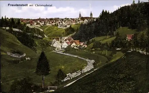 Ak Freudenstadt im Nordschwarzwald, Christophstal, Siedlungen