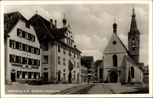 Ak Rottenburg am Neckar, Rathaus und Domkirche