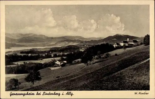 Ak Lindenberg im Allgäu Schwaben, Teilansicht mit Genesungsheim