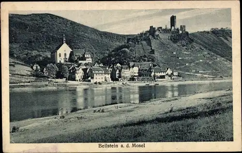 Ak Beilstein an der Mosel, Ort mit Karmelitenkloster und Burgruine Metternich