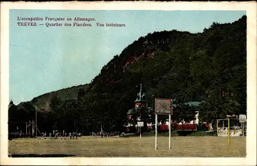 Ak Trier an der Mosel, Quartier des Flandres, Vue intérieure