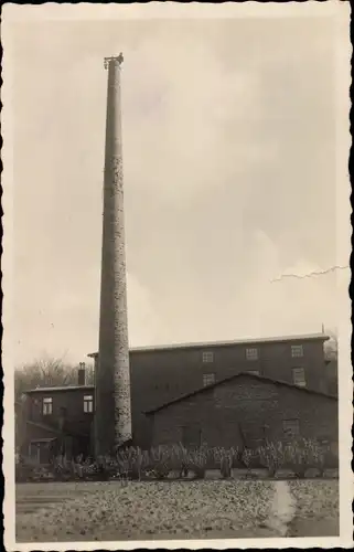 Foto Ak Albersdorf in Dithmarschen, Müllerei Genossenschaft, Schornstein