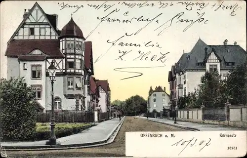 Ak Offenbach am Main Hessen, Körnerstraße