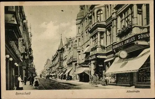Ak Remscheid im Bergischen Land, Alleestraße, Uhrmacher, Juweliergeschäft