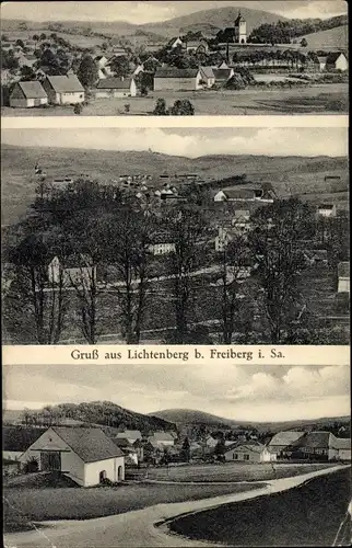 Ak Lichtenberg im Erzgebirge, Ortsansichten, Panorama