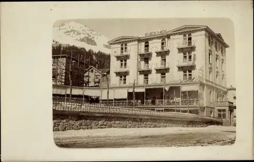 Foto Ak Schweiz, Hotel, Winteransicht