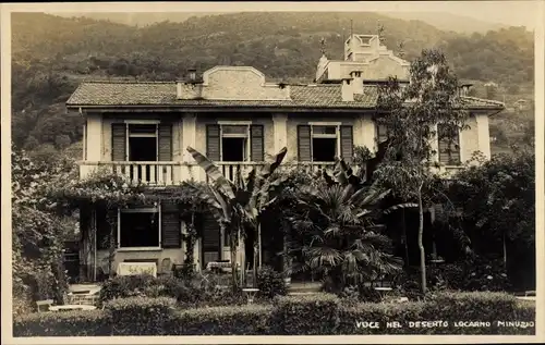 Foto Ak Minusio Lago Maggiore Kanton Tessin, Voce nel Deserto, Villa
