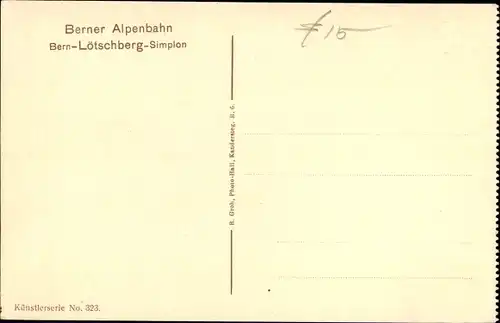 Ak Kandersteg Kt. Bern, Berner Alpenbahn, Lötschbergbahn, Lötschbergtunnel Nordausgang