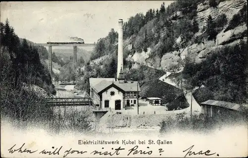 Ak Kubel Sankt Gallen Stadt Schweiz, Elektrizitätswerk