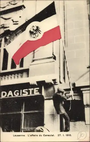 Ak Lausanne Kanton Waadt, L'affaire du Consulat 27.1.1916