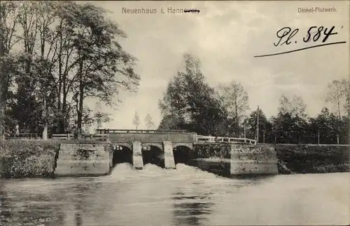 Ak Neuenhaus in Niedersachsen, Dinkel Flutwerk