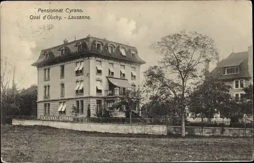 Ak Ouchy Lausanne Kanton Waadt, Pensionnat Cyrano, Quai d'Ouchy
