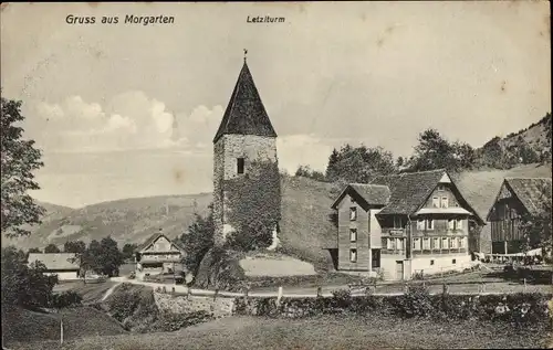 Ak Morgarten Oberägeri Kanton Zug, Partie am Letziturm