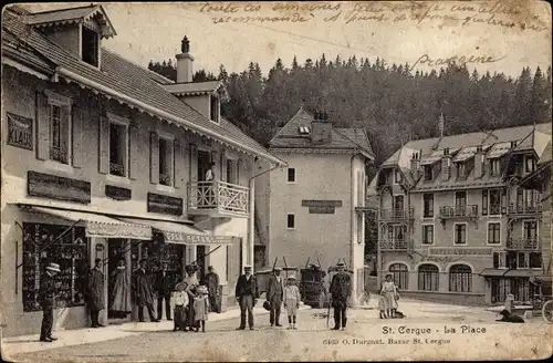 Ak Saint Cergue Kanton Waadt, La Place, Hotel