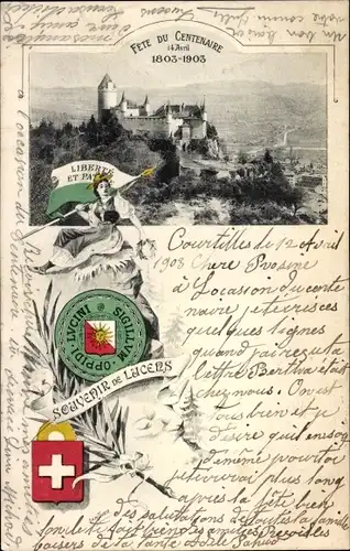 Passepartout Ak Lucens Kanton Waadt, Fete du Centenaire 1903