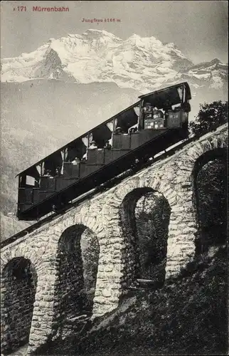 Ak Kanton Bern, Jungfrau, Mürrenbahn, Standseilbahn