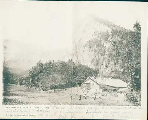 Klapp Ak Kantone Neuenburg und Waadt, La Ferme Robert, Creux du Van