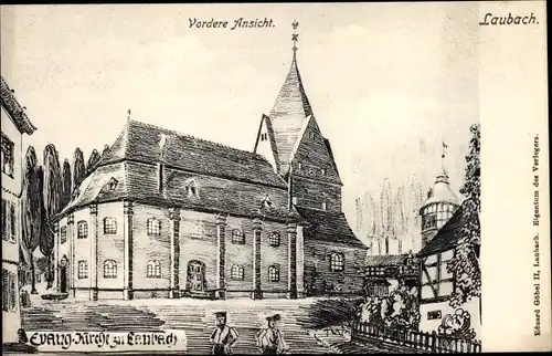 Ak Laubach in Hessen, Evangelische Kirche