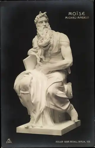 Ak Moise, Plastik Moses von Michelangelo