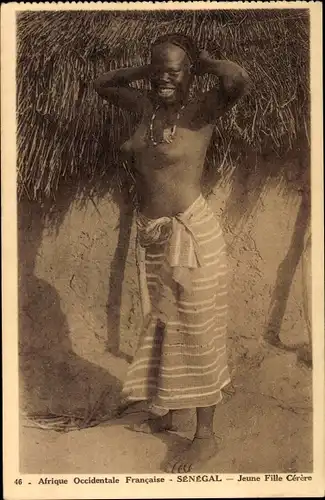 Ak Afrique Occidentale Francaise, Senegal, Jeune Fille Cerere