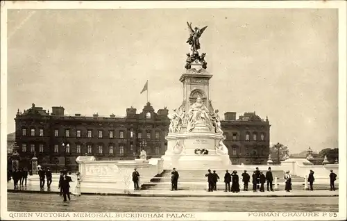 Ak City of Westminster London England, Buckingham Palace, Queen Victoria Memorial