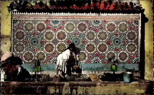 Ak Maroc, Scenes et Types, Fontaine publique