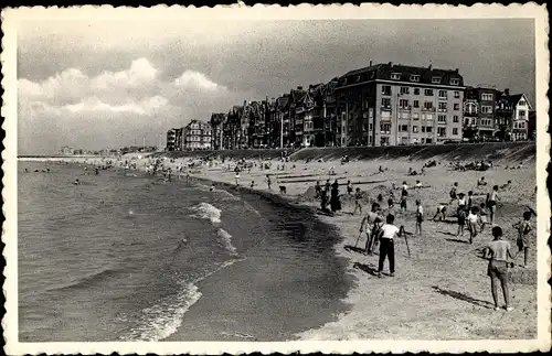 Ak Duinbergen Knokke Heist Westflandern, La Plage