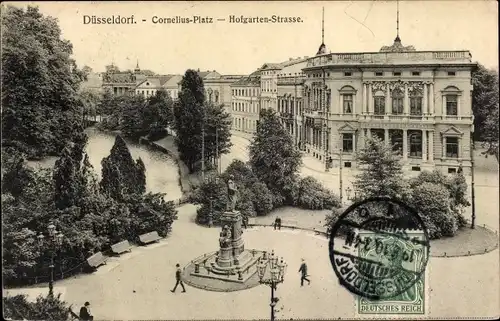 Ak Düsseldorf am Rhein, Cornelius-Platz, Hofgarten-Straße