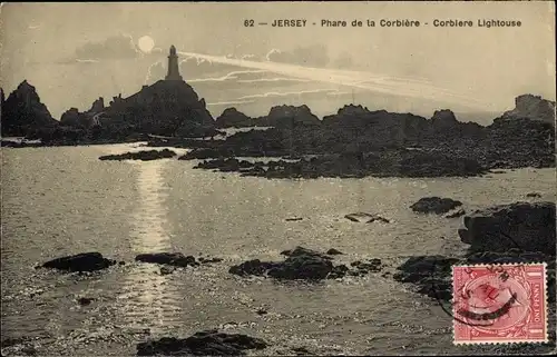 Ak St. Brélade Kanalinsel Jersey, La Corbière Lighthouse