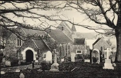 Ak St. Brélade Kanalinsel Jersey, Church, Tombs