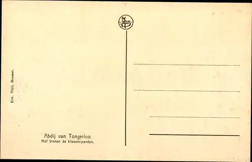 Ak Westerloo Westerlo Flandern Antwerpen, Abdij van Tongerloo, Hof