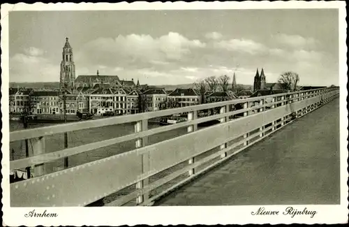 Ak Arnhem Gelderland Niederlande, Nieuwe Rijnbrug