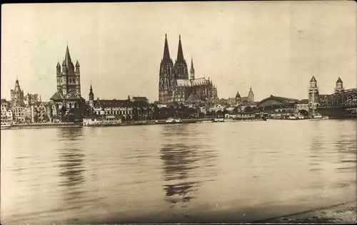 Ak Köln am Rhein, Stadtbild mit Dom, Panorama