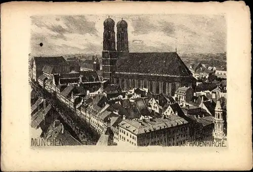 Künstler Ak Jander, C., München Bayern, Frauenkirche